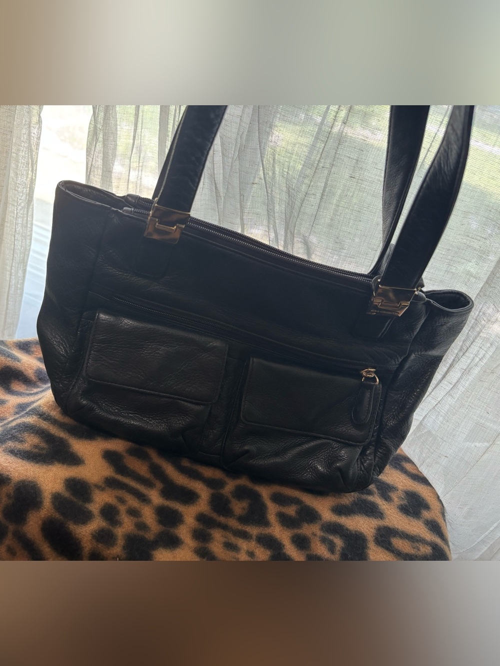 Liz Claiborne Shoulder Bag with Front Pockets